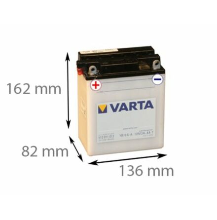 Varta Mc-batteri YB12A-A 12v 12Ah