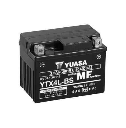 Yuasa YTX4L-BS, MC batteri AGM 3,2 Ah